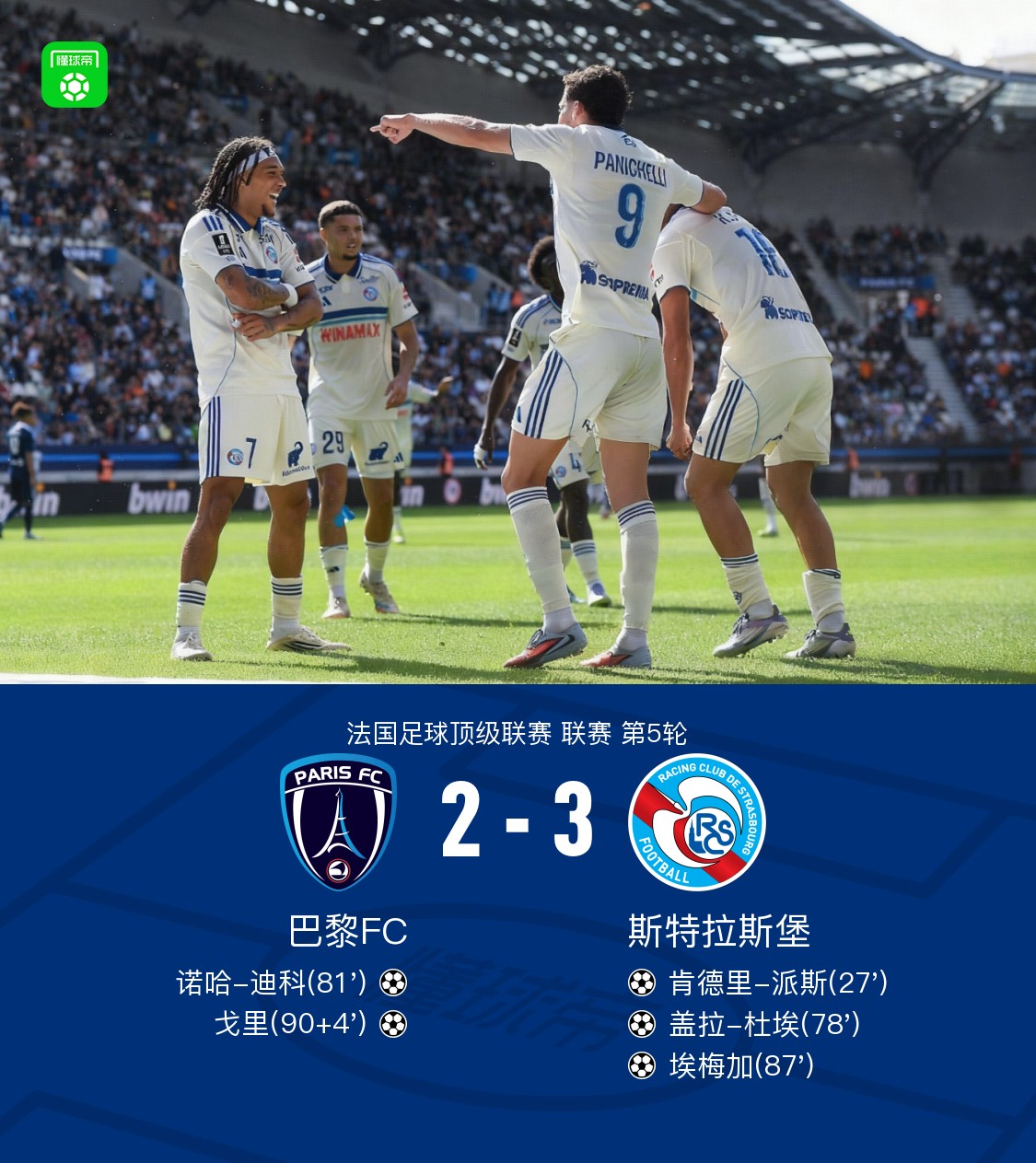 关于斯特拉斯堡为了赢下兰斯展开激烈角逐的信息